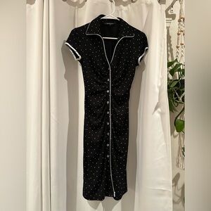 Rampage Black and White Polka Dot Blouse